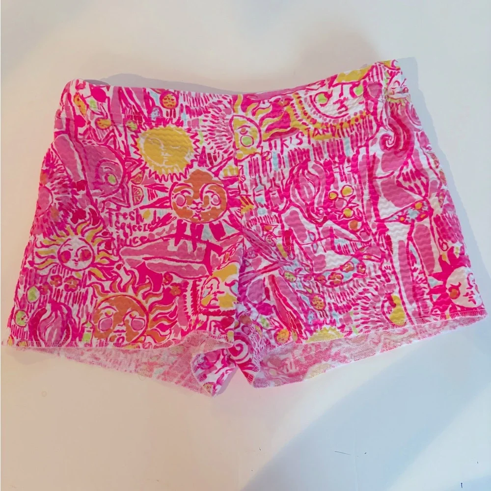 LILLY PULITZER Sz 14 Girls Vibrant Pink Patterned Shorts
